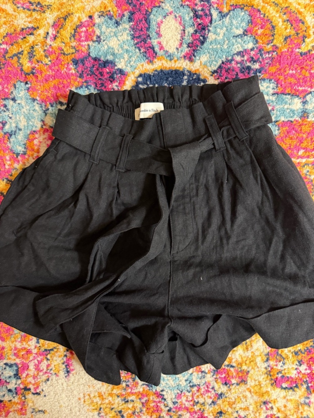 ‼️NEW‼️ Abercrombie and fitch Linen shorts high waisted tie waist - Picture 5 of 6